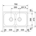 FRANKE zlewozmywak Euroform EFN 620-78 STAL SZLACHETNA JEDWAB 101.0060.580