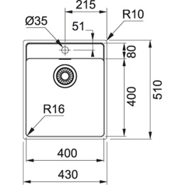 FRANKE zlewozmywak Maris MRX 210-40 TL STAL 127.0544.021