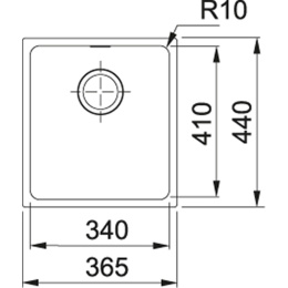 FRANKE zlewozmywak Sirius SID 110-34 ONYX 125.0331.031