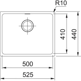 FRANKE zlewozmywak Sirius SID 110-50 BIAŁY POLARNY 125.0331.033