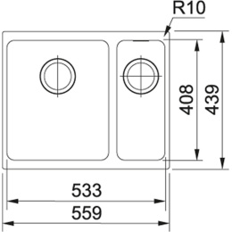 FRANKE zlewozmywak Sirius SID 160 ONYX 125.0331.037