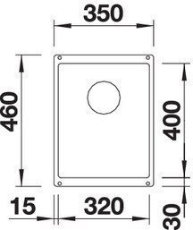 Zlewozmywak Blanco SUBLINE 320-U bez korka automatycznego z korkiem InFino tartufo 523414