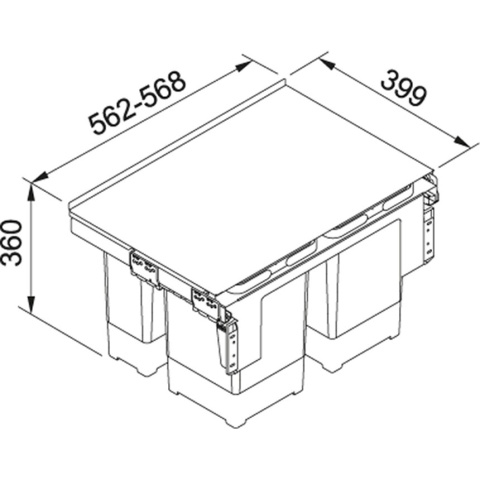 FRANKE sortownik odpadów SORTER GARBO 60-4 121.0200.676 FRANKE sortownik odpadów SORTER GARBO 60-4 121.0200.676