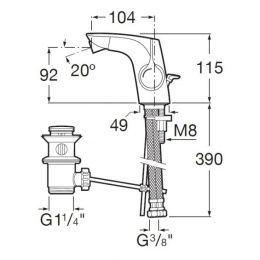 ROCA INSIGNIA BATERIA BIDETOWA Z KORKIEM A5A603AC00