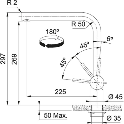 Franke Atlas Neo Bateria Kuchenna stała wylewka Kolor czarny 115.0550.424 Franke Atlas Neo Bateria Kuchenna stała wylewka Kolor czarny 115.0550.424