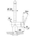 Franke Atlas Neo Bateria Kuchenna stała wylewka Kolor czarny 115.0550.424