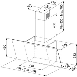 Franke Evo FPJ 615 V WH A Okap Ścienny Białe szkło 110.0361.903