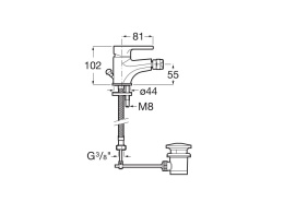 ROCA AROLA BATERIA BIDETOWA A5A606AC0K