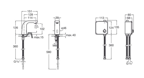 ROCA L20 - BATERIA UMYWALKOWA ELEKTRONICZNA Z MIESZACZEM - A5A5309C00 ROCA L20 - BATERIA UMYWALKOWA ELEKTRONICZNA Z MIESZACZEM - A5A5309C00