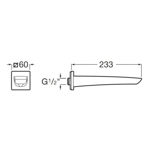 Roca Insignia Wylewka wannowa A5A0703C00 Roca Insignia Wylewka wannowa A5A0703C00