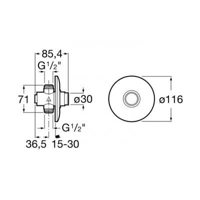 Roca Instant bateria prysznicowa ciśnieniowa podtynkowa chrom A5A2677C00 Roca Instant bateria prysznicowa ciśnieniowa podtynkowa chrom A5A2677C00