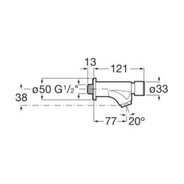 Roca Instant bateria umywalkowa ciśnieniowa ścienna chrom A5A7877C00