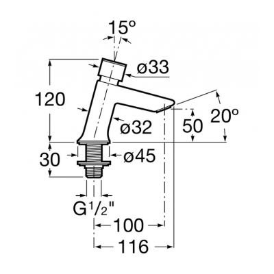 Roca Instant bateria umywalkowa ciśnieniowa sztorcowa chrom A5A4477C00 Roca Instant bateria umywalkowa ciśnieniowa sztorcowa chrom A5A4477C00