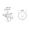 Roca L20 bateria prysznicowa podtynkowa chrom A5A2A09C00