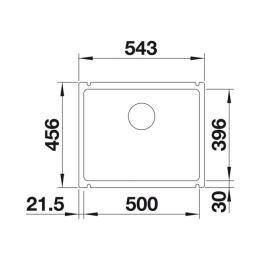 BLANCO SUBLINE 500-U zlew ceramiczny 523734