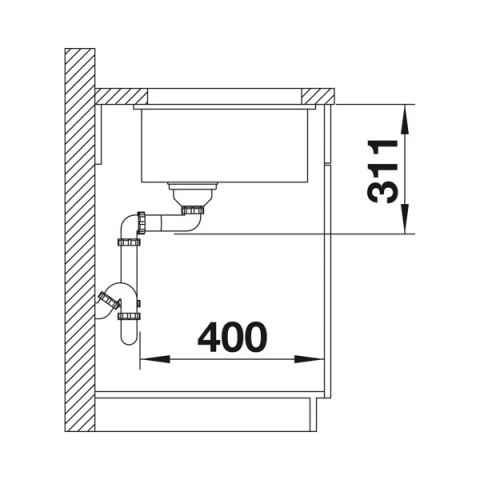 BLANCO SUBLINE 500-U zlew ceramiczny 523734 BLANCO SUBLINE 500-U zlew ceramiczny 523734