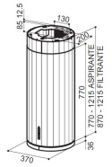 Faber STUDIO Okap Wyspowy CORINTHIA ISOLA DG SZARY 110.0456.220