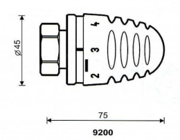 Herz Głowica termostatyczna z czujnikiem cieczowym Mini H (1920068)
