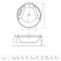 Excellent Great Arc wanna okrągła 160 cm biała WAEX.GRE16WH