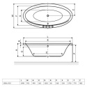 Excellent Lumina wanna owalna 190x95,5 cm biała WAEX.LUM19WH