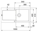 FRANKE Zlew Kuchenny MARIS MRK 611-100 czarny mat 124.0442.556