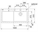 Franke Mythos Zlew Kuchenny MTK 611-100 Komora z prawej Czarny mat 124.0442.538