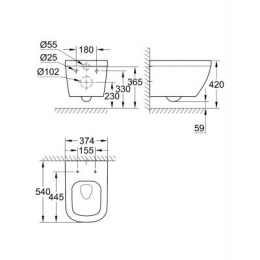 Grohe Euro Ceramic miska wc wisząca 39328000