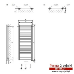 Terma Technologie Bone One Grzejnik Dekoracyjny 760x500 biały WZBNN076050