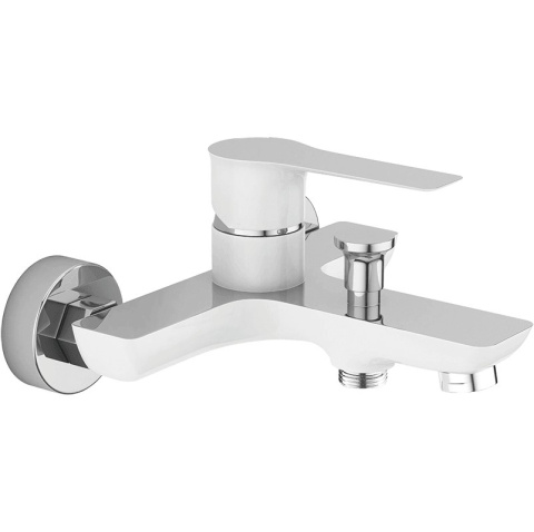 LAVEO Bateria wannowa Raila biały/chrom BLL 610D