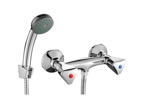 KUCHINOX Bateria natryskowa ścienna z zestawem natryskowym Norm chrom BQN 041D KUCHINOX Bateria natryskowa ścienna z zestawem natryskowym Norm chrom BQN 041D