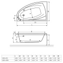 EXCELLENT AQUARIA COMFORT WANNA 150x95 LEWA BIAŁA WAEX.AQL15WH