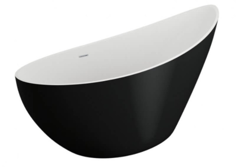 Polimat Wanna akrylowa wolnostojąca ZOE CZARNY Mat 180x80 00332 Polimat Wanna akrylowa wolnostojąca ZOE CZARNY Mat 180x80 00332