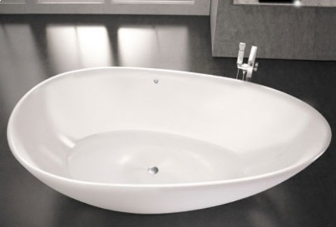Sanitti TRE XL Wanna wolnostojąca z przelewem, biały połysk 170x85cm 11031100BP Sanitti TRE XL Wanna wolnostojąca z przelewem, biały połysk 170x85cm 11031100BP