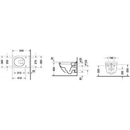 Duravit Starck 3 miska WC wisząca z deską wolnoopadającą białą 42250900A1