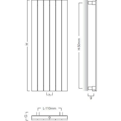 Instal Projekt Cover V New Grzejnik Pokojowy 100x42,1 cm BIAŁY COVVN-100/08