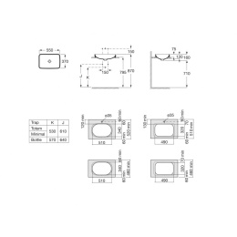 ROCA INSPIRA - UMYWALKOWA BLATOWA SQUARE FINECERAMIC - A327534000