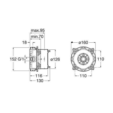 ROCA ROCABOX - UNIWERSALNY ELEMENT PODTYNKOWY - A525869403 ROCA ROCABOX - UNIWERSALNY ELEMENT PODTYNKOWY - A525869403