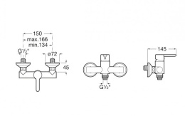 Roca CARELIA Bateria Prysznicowa b/z A5A218AC0K