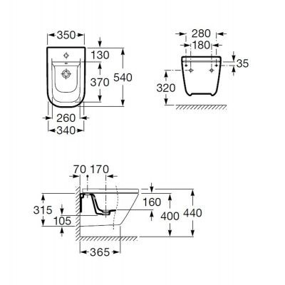 Roca Gap Bidet Wiszący Ukryte Mocowania A357476000 Roca Gap Bidet Wiszący Ukryte Mocowania A357476000