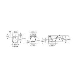 Roca Gap bidet wiszący biały A3570N6000