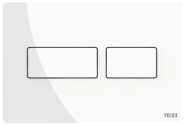 TECE Solid - przycisk spłukujący do WC z metalu, biały połysk 9240432