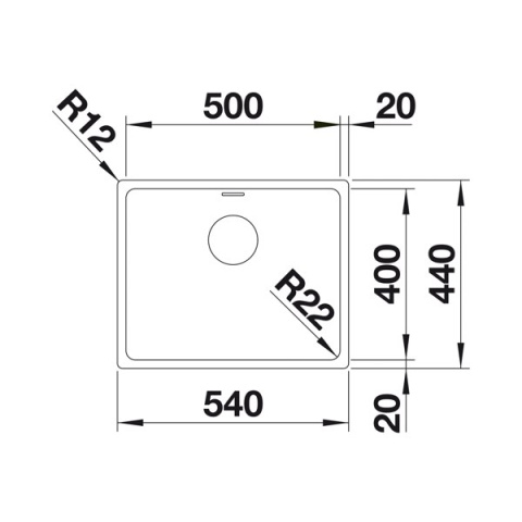 BLANCO ANDANO 500-IF zlew nablatowy/wpuszczany w blat z korkiem manualnym 522965 BLANCO ANDANO 500-IF zlew nablatowy/wpuszczany w blat z korkiem manualnym 522965