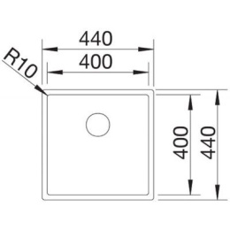 Blanco Claron 400-IF zlewozmywak stalowy 44x44 cm stal 523389