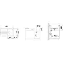 Blanco Lemis 45 S-IF zlewozmywak stalowy 86x50 cm stal szczotkowana 523030