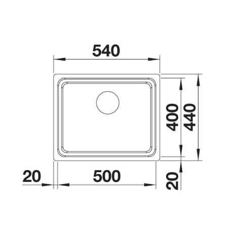 BLANCO ETAGON 500-U zlew podblatowy z korkiem manualnym 521841 BLANCO ETAGON 500-U zlew podblatowy z korkiem manualnym 521841