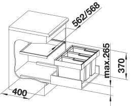 BLANCO FLEXON II 60/3 selektor odpadów + pokrywa systemowa 521472