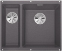 BLANCO SUBLINE 340/160-U zlew podblatowy z korkiem manualnym prawy Szarość Skały 523559
