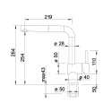 Blanco Linus-S-F bateria kuchenna podokienna chrom 514023
