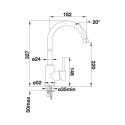 Blanco Mida bateria kuchenna chrom 517742