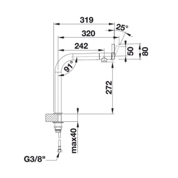 Blanco Vonda bateria kuchenna stal szczotkowana 518435